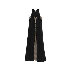 ALYSI Sleeveless Maxi Dress with Striped Inset Women BLACK Dresses